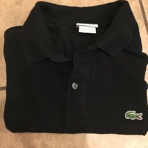 Lacoste Black Polo Shirt // Size 4 Slim Fit